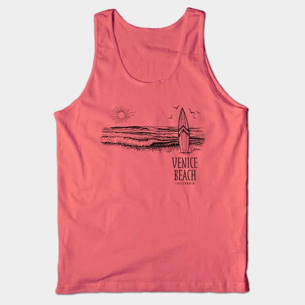 Venice Beach, California - Surf Board Tank Top by jcombs